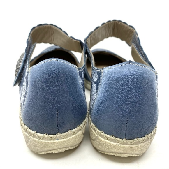 Rieker D1649 Doris leather sandals blue Combi - Picture 4 of 7